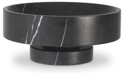 Casa Padrino Luxus Schale Schwarz Ø 33 x H. 13 cm - Runde Deko Schüssel aus hochwerti