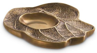 Casa Padrino Luxus Deko Schale Vintage Messingfarben 23 x 20 x H. 3 cm - Wohnzimmer D