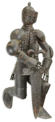 Casa Padrino Mittelalter Ritterrüstung Grau / Rostfarben 37 x 36,6 x H. 68,4 cm - Met