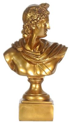 Casa Padrino Barock Caesar Büste Gold 22 x 13 x H. 37 cm - Dekofigur im Barockstil
