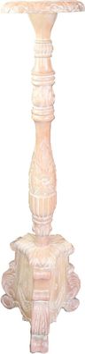 Casa Padrino Barock Säule 120cm Mahagonyholz Antik Washed - Kerzenständer Blumensäule