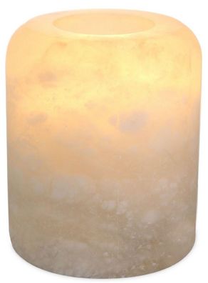 Casa Padrino Luxus Alabaster Teelichthalter Ø 12 x H. 13 cm - Deko Accessoires - Luxu