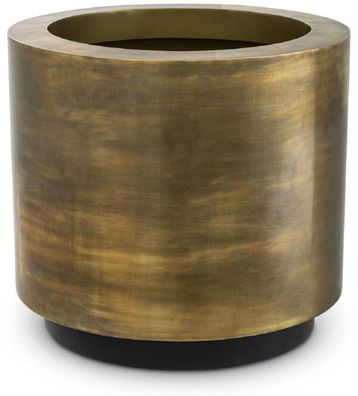 Casa Padrino Luxus Blumentopf Vintage Messingfarben Ø 59,5 x H. 54,5 cm - Runder Edel