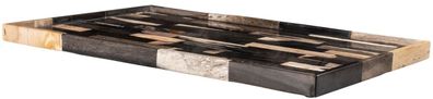 Casa Padrino Luxus Tablett Mehrfarbig 40 x 25 x H. 2 cm - Serviertablett aus verstein