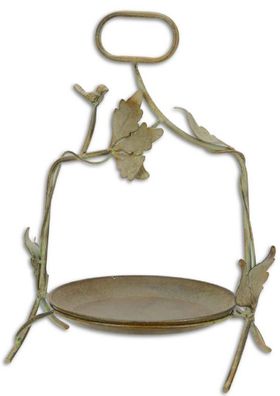 Casa Padrino Jugendstil Serviertablett mit Tragegriff Antik Grün / Rostfarben 35,5 x