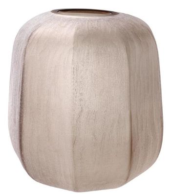 Casa Padrino Luxus Vase Sandfarben Ø 33 x H. 32 cm - Luxus Wohnzimmer Dekoration