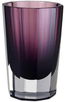 Casa Padrino Luxus Deko Glas Vase Lila Ø 12 x H. 18 cm - Elegante handgefertigte 8-ec