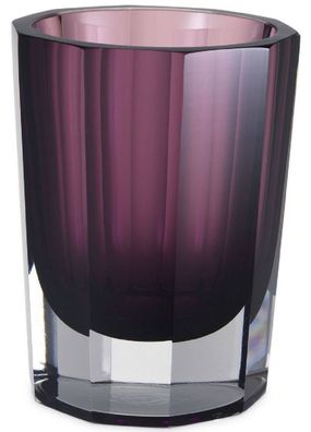Casa Padrino Luxus Deko Glas Vase Lila Ø 11 x H. 15 cm - Elegante handgefertigte 8-ec