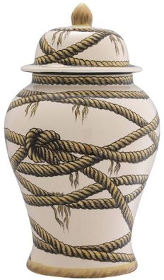 Casa Padrino Luxus Porzellan Vase Beige Ø 23 x H. 43 cm - Runde Blumenvase mit Deckel