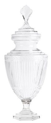 Casa Padrino Glas Vase mit Deckel 29 x H. 74 cm - Hotel Dekorationen
