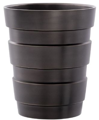 Casa Padrino Luxus Deko Messing Vase Bronzefarben Ø 19,5 x H. 22,5 cm - Moderne runde