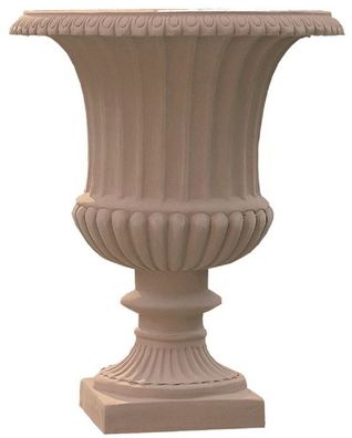 Casa Padrino Barock Blumenvase Terracotta Ø 36 x H. 46 cm - Handgefertigte Keramik Va