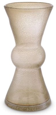 Casa Padrino Luxus Deko Glas Vase Braun Ø 18 x H. 37 cm - Mundgeblasene Blumenvase