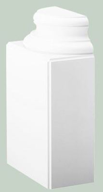 Casa Padrino Barock Zierelement Säulenfuß Sockel Weiß 35 x 17,5 x H. 57,5 cm - Prunkv