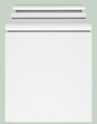 Casa Padrino Barock Wanddeko Sockel Weiß 39 x 6,5 x H. 53,5 cm - Deko Zierelement Säu