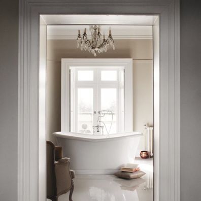 Casa Padrino Badewanne freistehend 1650mm BAdm165 - Freistehende Retro Antik Badewann