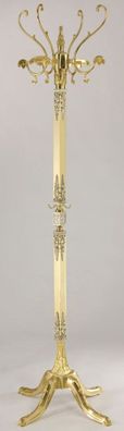 Casa Padrino Luxus Barock Garderobenständer Gold / Cremefarben / Silber 40 x 40 x H