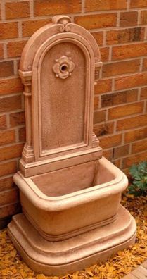 Casa Padrino Jugendstil Wandbrunnen Antik Creme Braun H. 113 cm - Brunnen Gartenbrunn