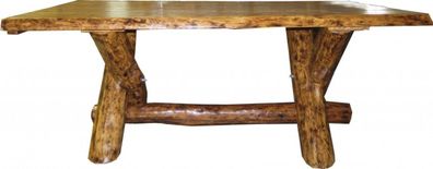 Casa Padrino Massivholz Esstisch Eiche ca 200 x 105 cm - Gasthaus Tisch Speisetisch R