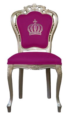 Pompöös by Casa Padrino Luxus Barock Esszimmerstuhl Pink / Gold - Pompööser Barock St