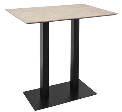 Casa Padrino Luxus Bartisch Naturfarben / Schwarz 110 x 70 x H. 101 cm - Gastronomie