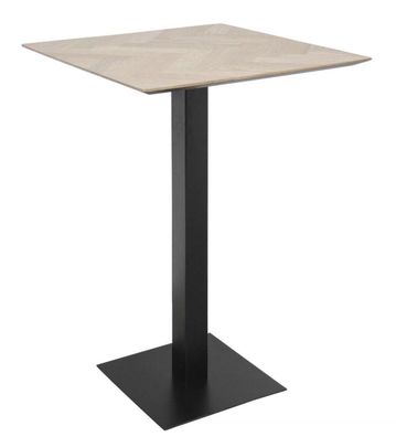 Casa Padrino Luxus Bartisch Naturfarben / Schwarz 70 x 70 x H. 101 cm - Gastronomie
