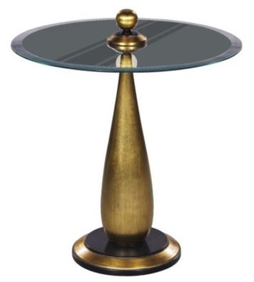 Casa Padrino Luxus Bistrotisch Gold / Schwarz Ø 60 x H. 72 cm - Runder Stehtisch
