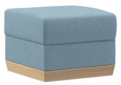 Casa Padrino Hocker Hellblau / Naturfarben 60 x 60 x H. 46 cm - Moderner Wohnzimmer S
