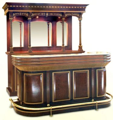 Casa Padrino Luxus Weinbar Braun / Dunkelbraun / Cremefarben / Gold 200,7 x H. 218,4