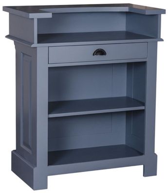 Casa Padrino Landhausstil Theke Blau 90 x 51 x H. 107 cm - Massivholz Thekentisch mit