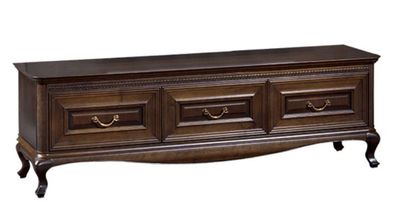 Casa Padrino Luxus Jugendstil Sideboard Dunkelbraun 165,9 x 45,6 x H. 52 cm - Fernseh