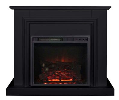Casa Padrino Elektro Kamin Schwarz Antik Stil Barock Jugendstil 110 x 34 x H 95 cm