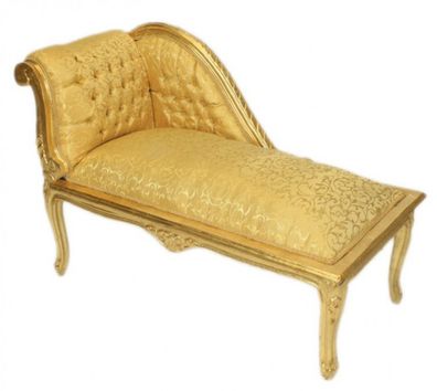 Casa Padrino Barock Kinder Chaiselongue Mod2 Gold Muster / /old - Antik Stil