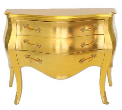 Casa Padrino Barock Kommode Gold 100 cm - Antik Stil Möbel Wohnzimmer