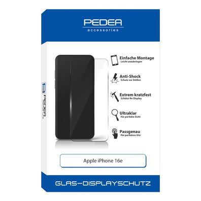 PEDEA Display-Schutzglas für Apple iPhone 16e
