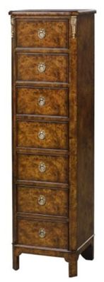 Casa Padrino Luxus Jugendstil Kommode mit 7 Schubladen Braun 35 x 30 x H. 127 cm - Lu