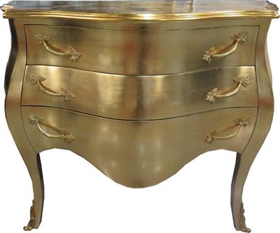 Casa Padrino Barock Kommode Gold 100 cm - Antik Stil Möbel - Kommoden Schubladen Schr