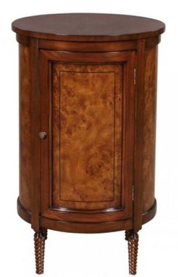 Casa Padrino Luxus Jugendstil Kommode Hellbraun / Braun Ø 57 x H. 82 cm - Kleiner Run