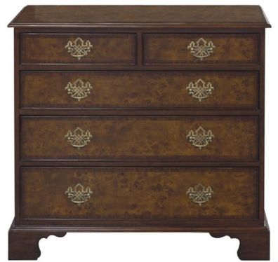 Casa Padrino Luxus Jugendstil Kommode mit 5 Schubladen Braun / Dunkelbraun 92 x 52 x