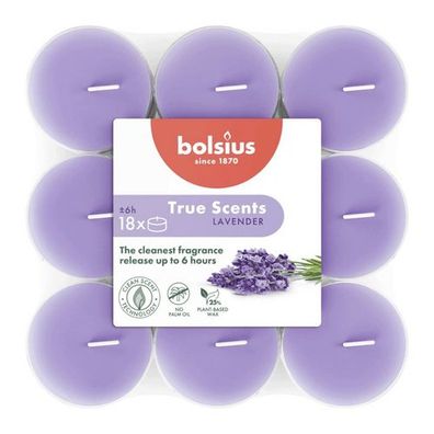 Duft-Teelichter, Französischer Lavendel, True Scents, Bolsius, Ø39 mm, Brenndauer ca