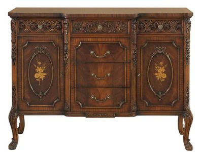 Casa Padrino Luxus Barock Kommode Braun - Prunkvoller Massivholz Schrank mit 2 Türen