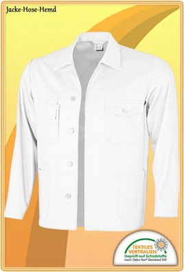 Arbeitsjacke Weiß Jacke Kittel Hell Normalgröße Weiss NEU