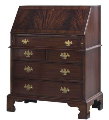 Casa Padrino Luxus Schreibkommode mit 12 Schubladen Dunkelbraun 77 x 44 x H. 102 cm
