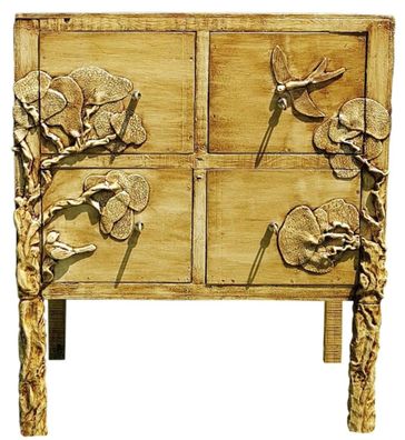 Casa Padrino Luxus Landhausstil Kommode Antik Naturfarben - Handgefertigter Massivhol