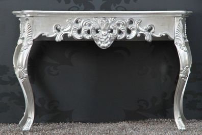 Casa Padrino Barock Konsolentisch Silber - Damen Schreibtisch - Sekretär Konsole - Da