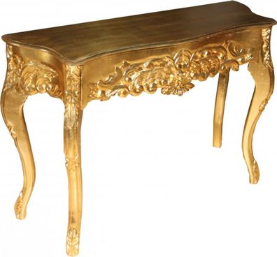 Casa Padrino Barock Konsolentisch Gold mit Schubladen Damen Schminktisch B 116 cm, H