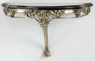 Casa Padrino Luxus Barock Wandkonsole Schwarz / Rot / Gold / Bronze 62 x 25 x H. 38 c