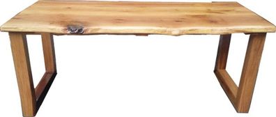 Casa Padrino Vintage Esstisch Eiche Rustikal Massiv 200 x 100 cm Mod TR3 - Landhaus S