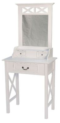 Casa Padrino Landhausstil Schminktisch Weiß 66 x 39 x H. 149 cm - Handgefertigte Möbe