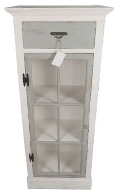 Casa Padrino Landhausstil Kommode Antik Weiß / Hellgrau 58 x 37 x H. 139 cm - Möbel i